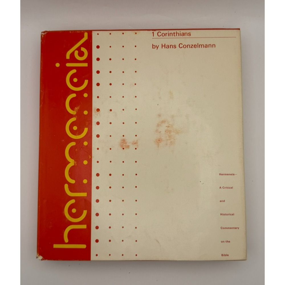 1 Corinthians Hans Conzelmann Hermeneia 1981 Hardcover Fortress Press